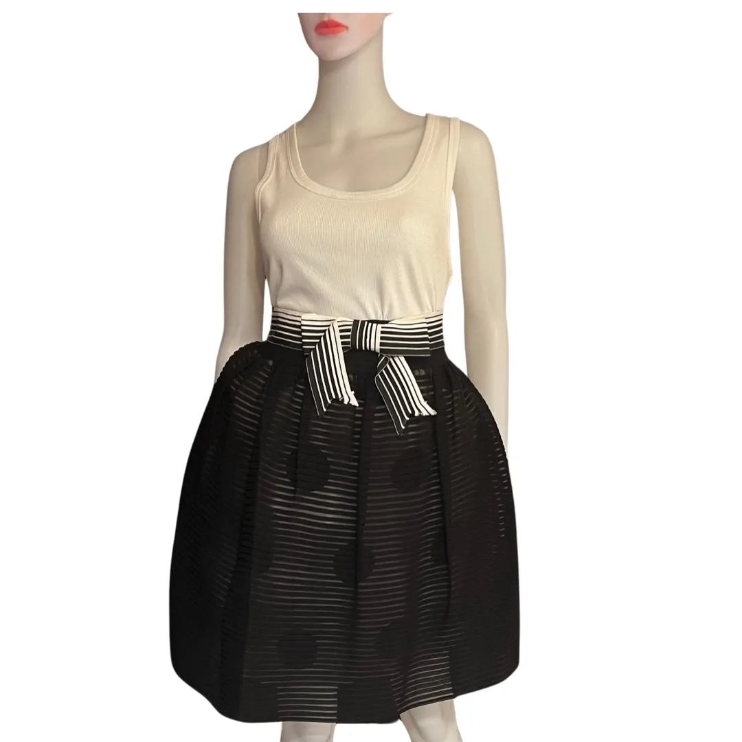 2006 Bill Blass Runway Black Bow Skirt