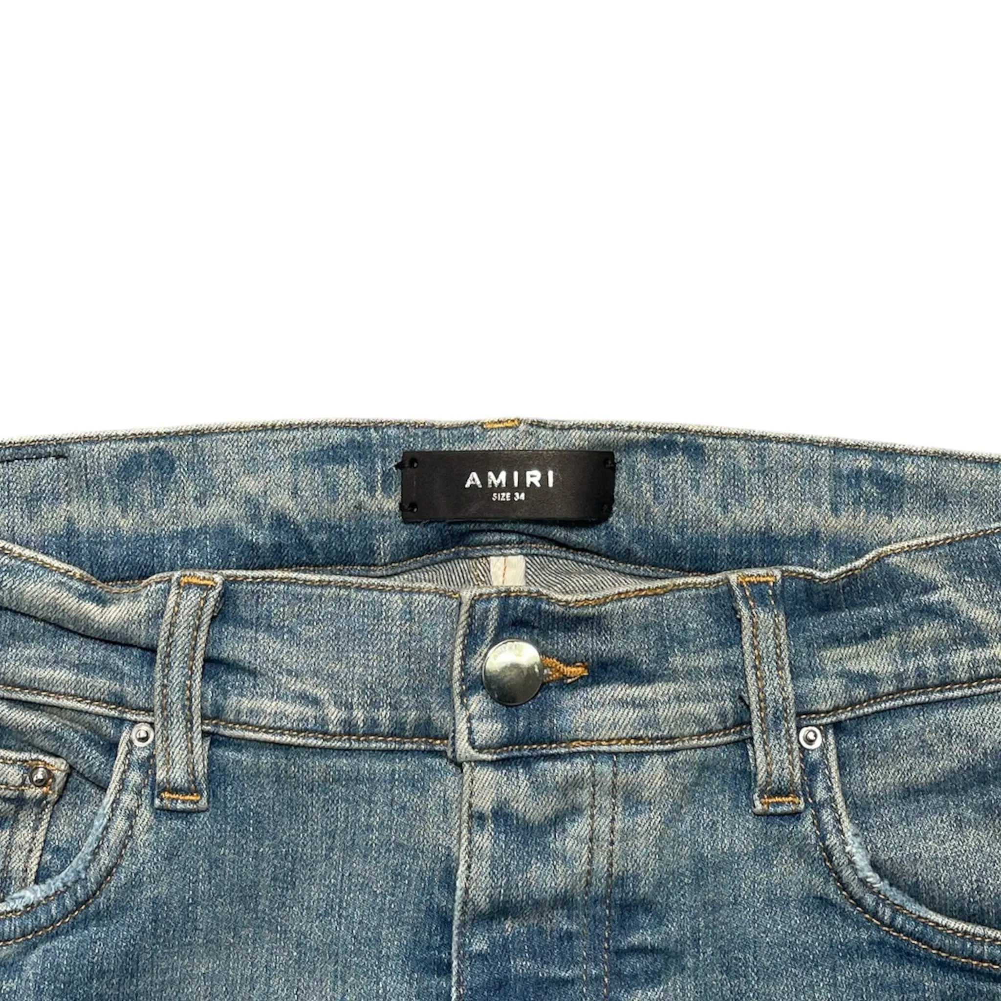 Amiri Shotgun Distressed Jeans Clay Indigo