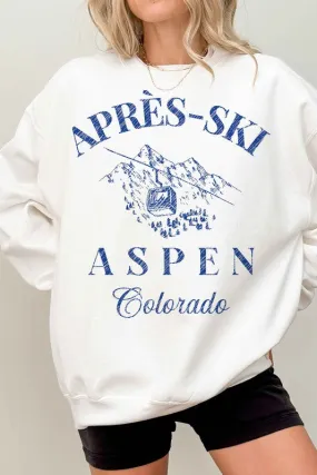 APRES SKI ASPEN COLORADO OVERSIZED SWEATSHIRT