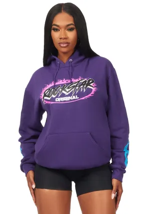 Aviana Purple Oversized Hoodie