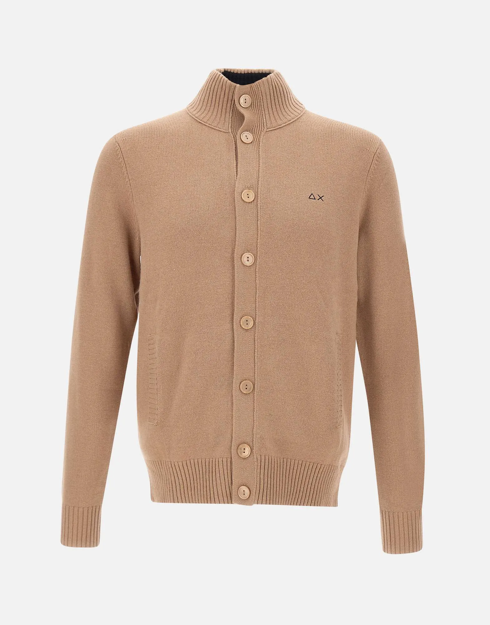 Beige Wool and Cashmere Men's Cardigan