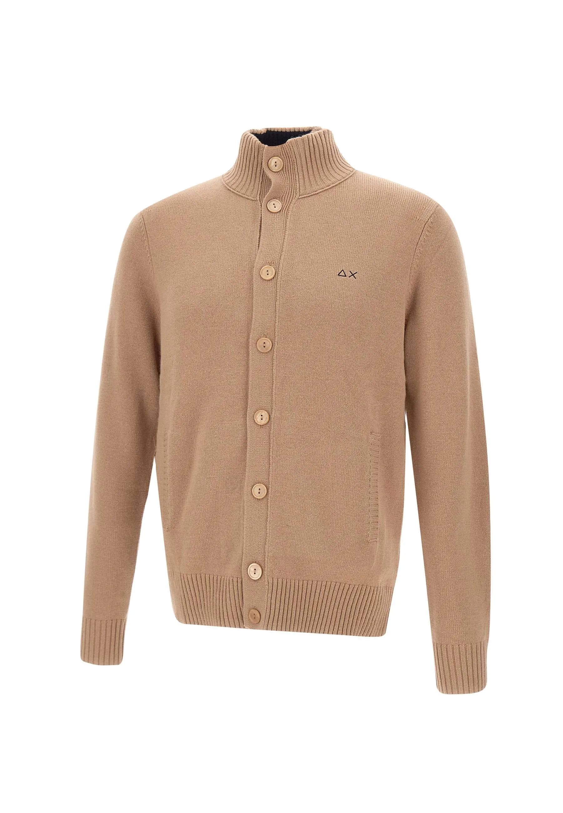 Beige Wool and Cashmere Men's Cardigan