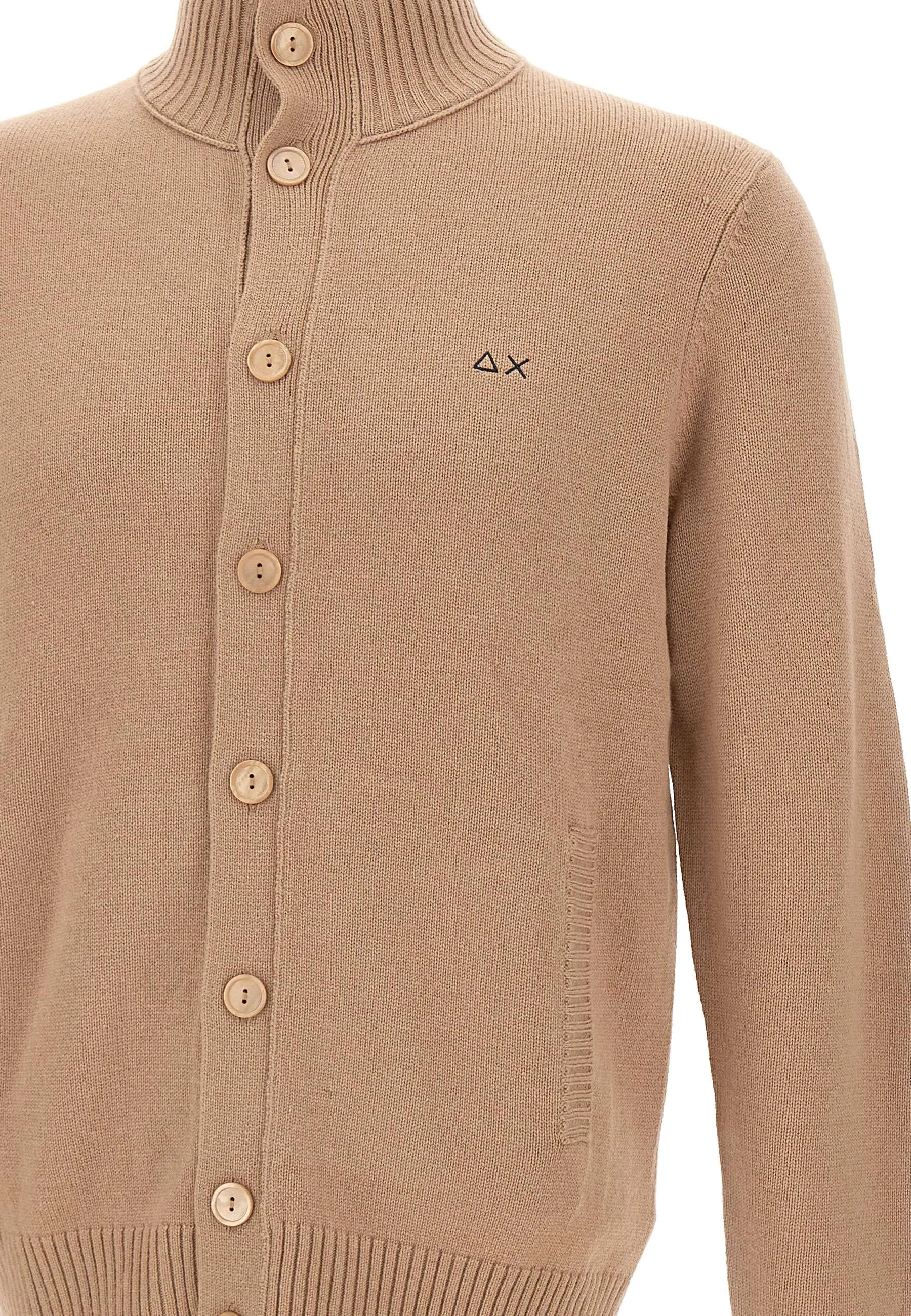 Beige Wool and Cashmere Men's Cardigan