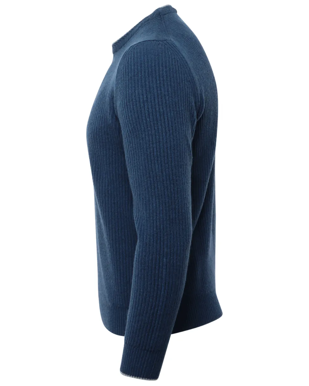 Blue Cashmere Crewneck Sweater