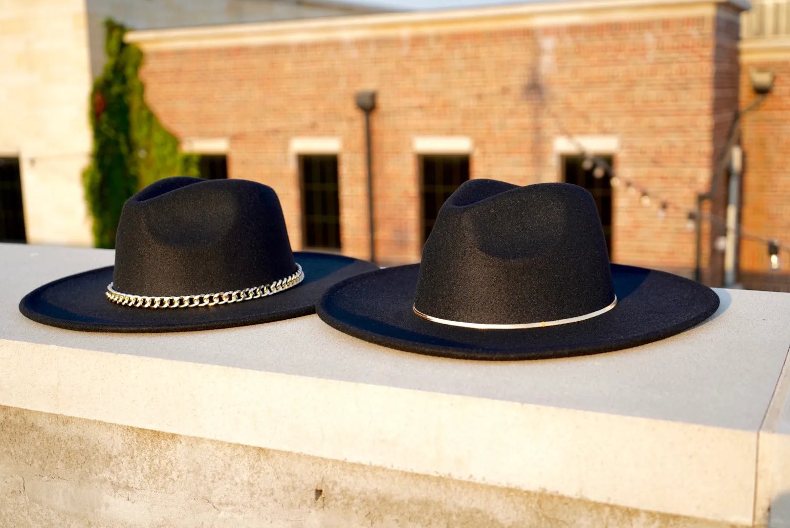 Brooklyn Wide Brim Fedora - Black