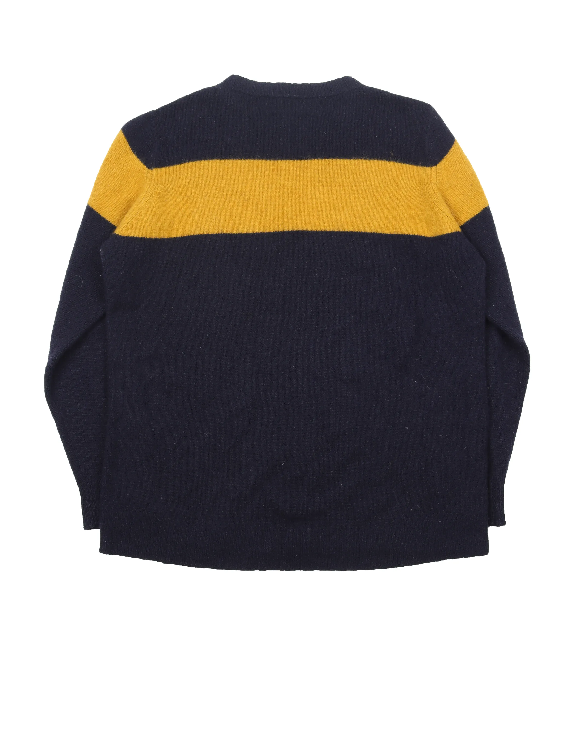 Cashmere Crewneck Racer Sweater