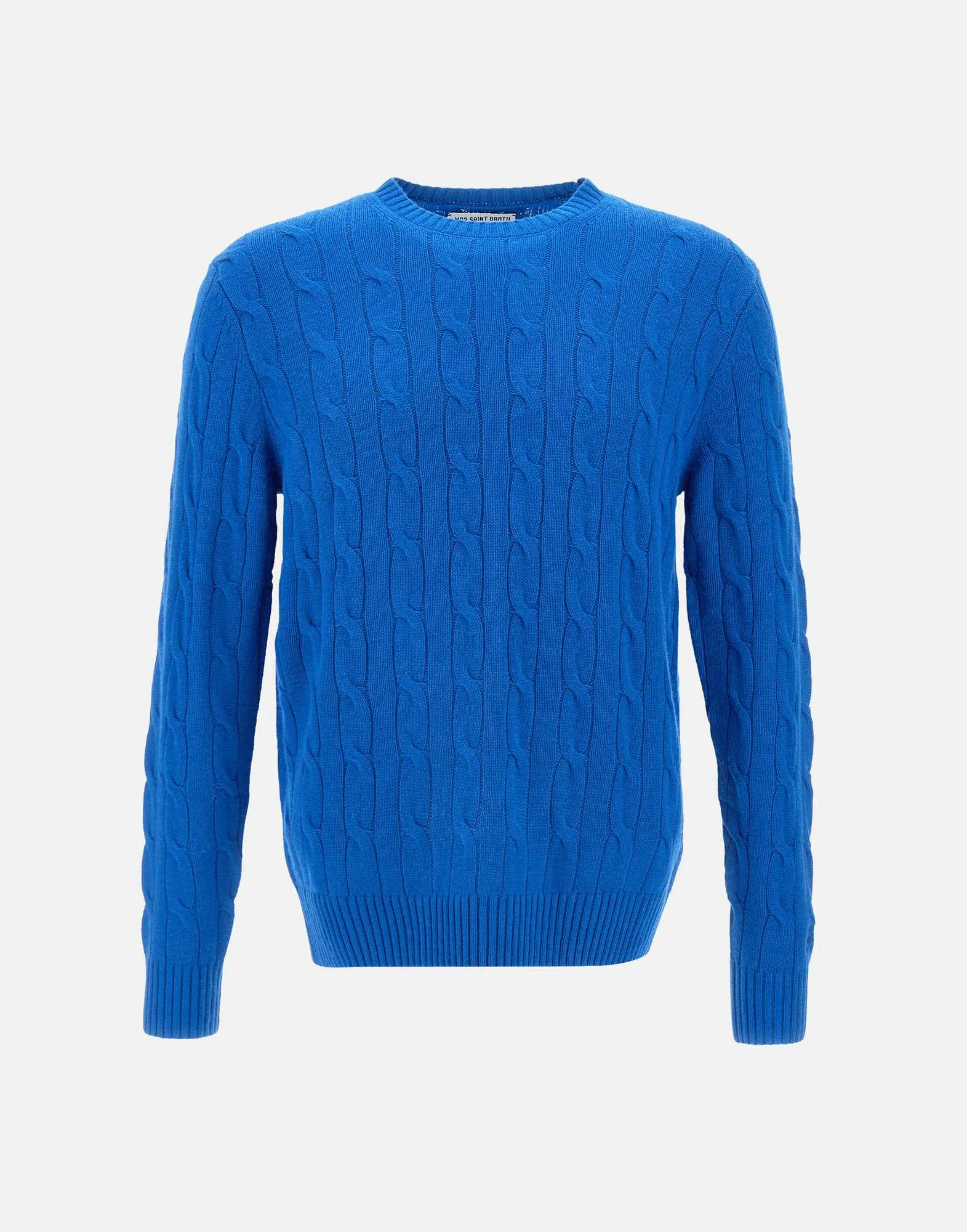 Cobalt Blue Cable Knit Sweater