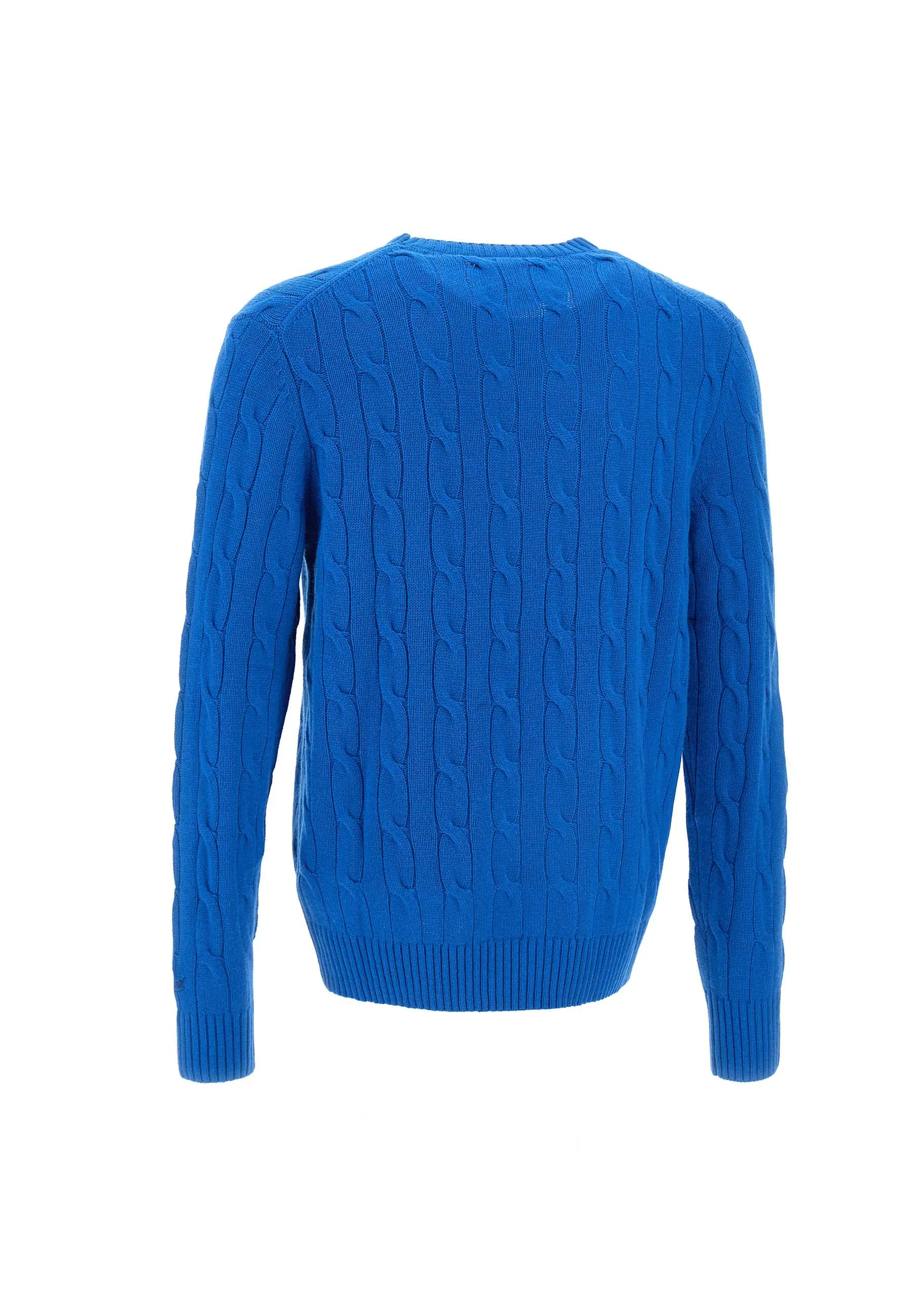 Cobalt Blue Cable Knit Sweater