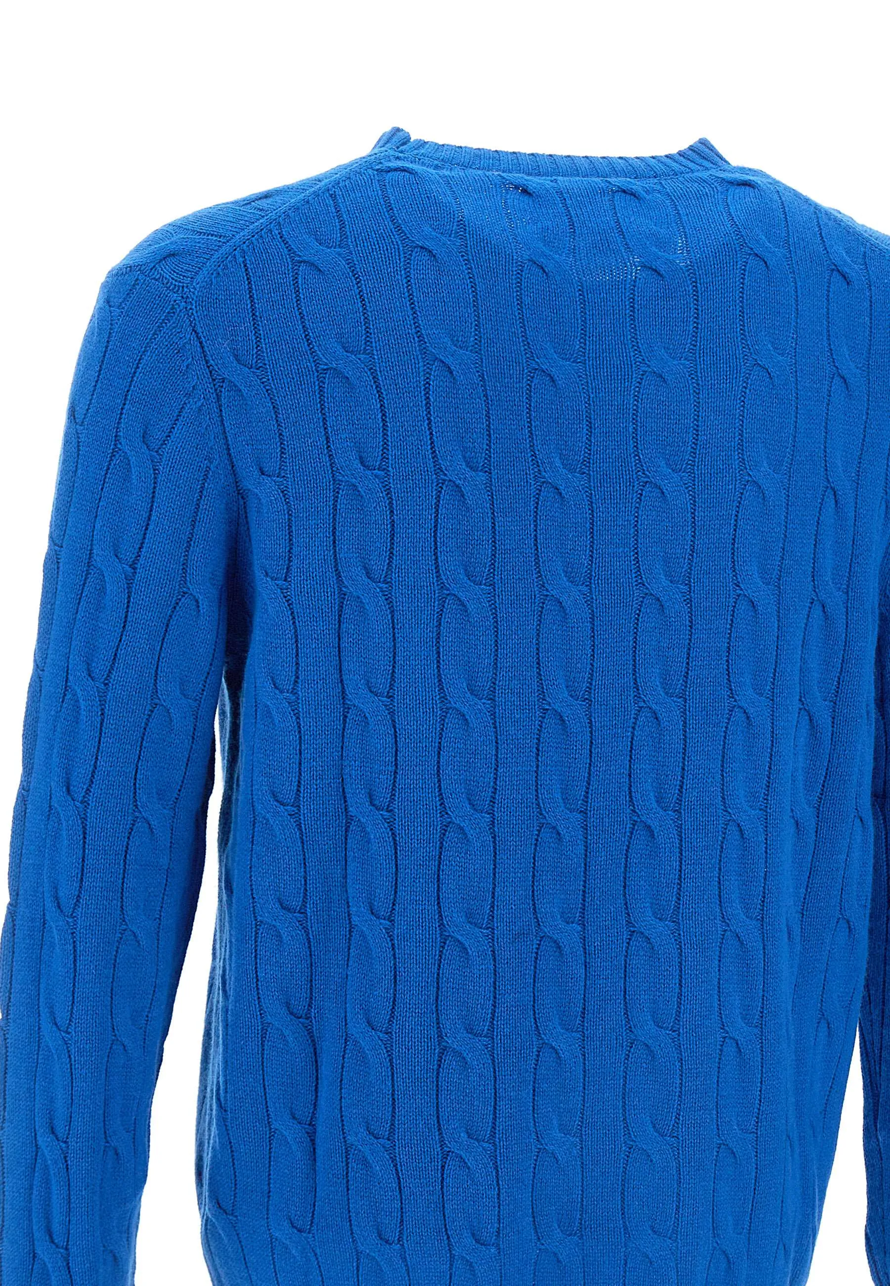 Cobalt Blue Cable Knit Sweater