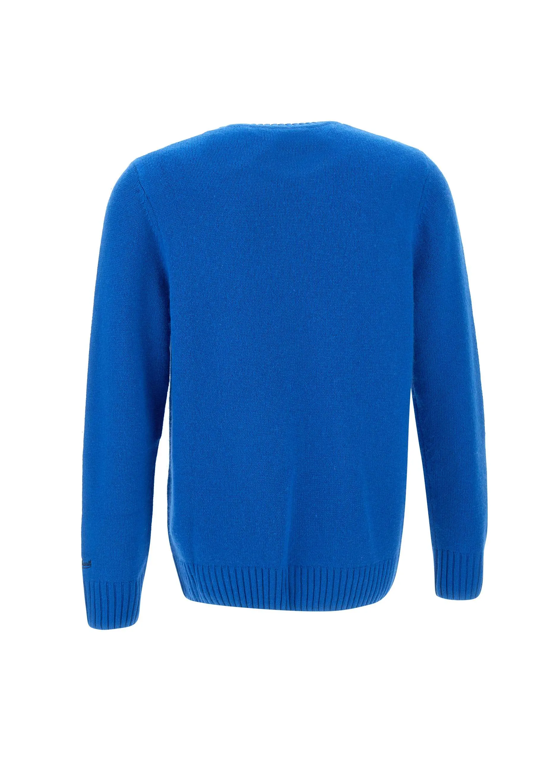 Cobalt Blue Cashmere and Wool Jumper