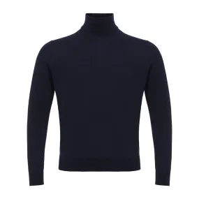 Colombo Elegant Cashmere Men's Blue Sweater