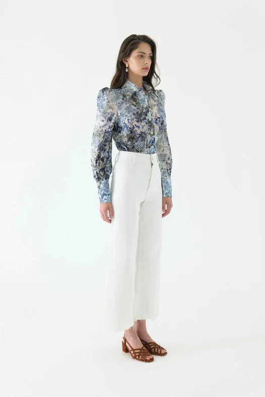 Cyrus Silk Puff Sleeve Blouse