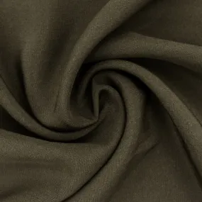 Deep Brown Silk Crepe De Chine Fabric