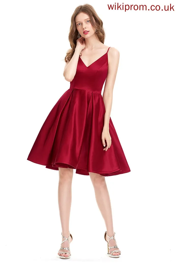 Dresses Formal Dresses Makena Satin V-Neck A-line