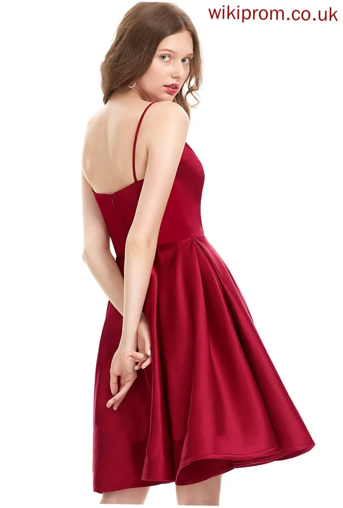 Dresses Formal Dresses Makena Satin V-Neck A-line