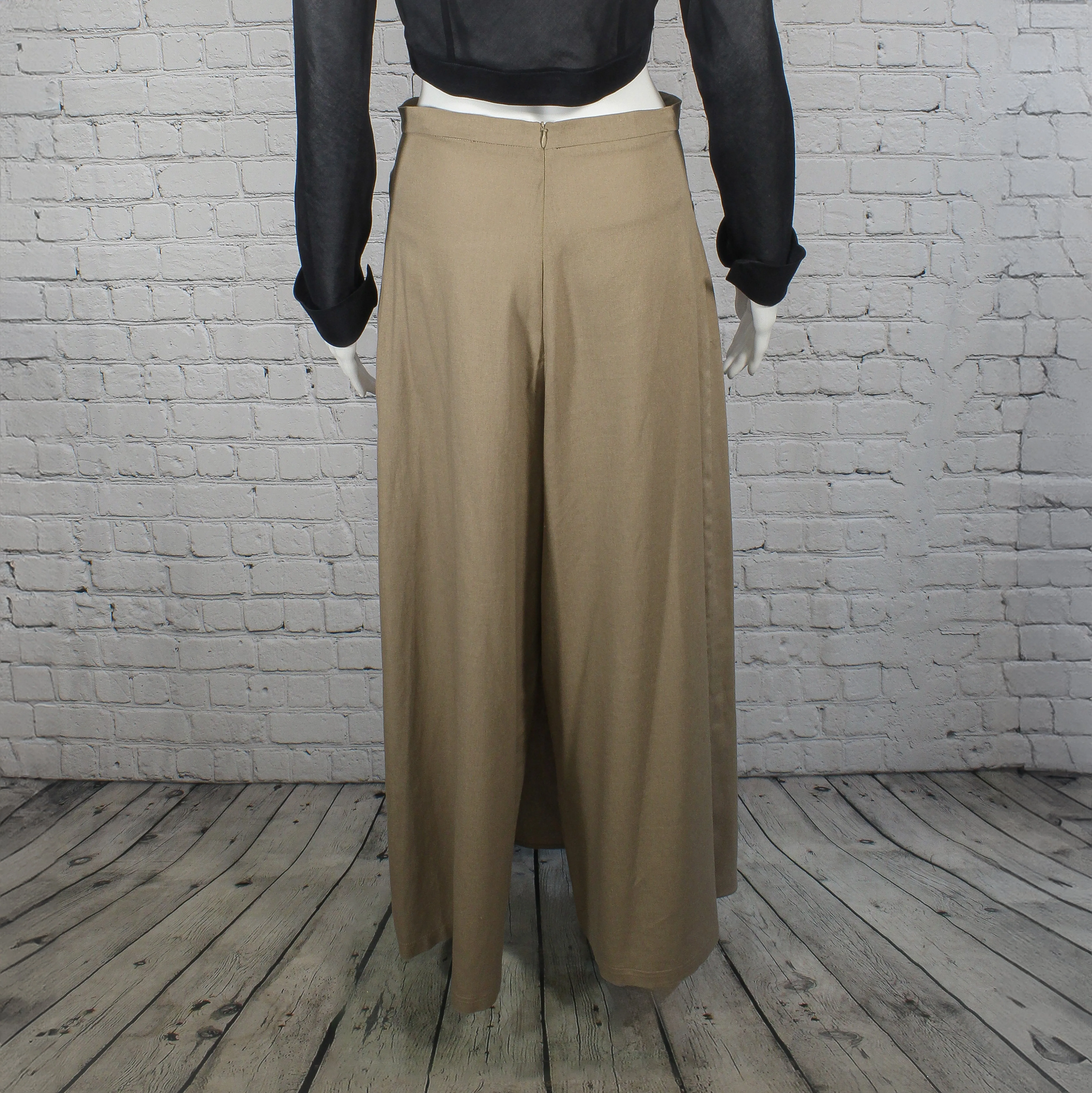 Empire Pants in Mocha Linen by Kim Schalk