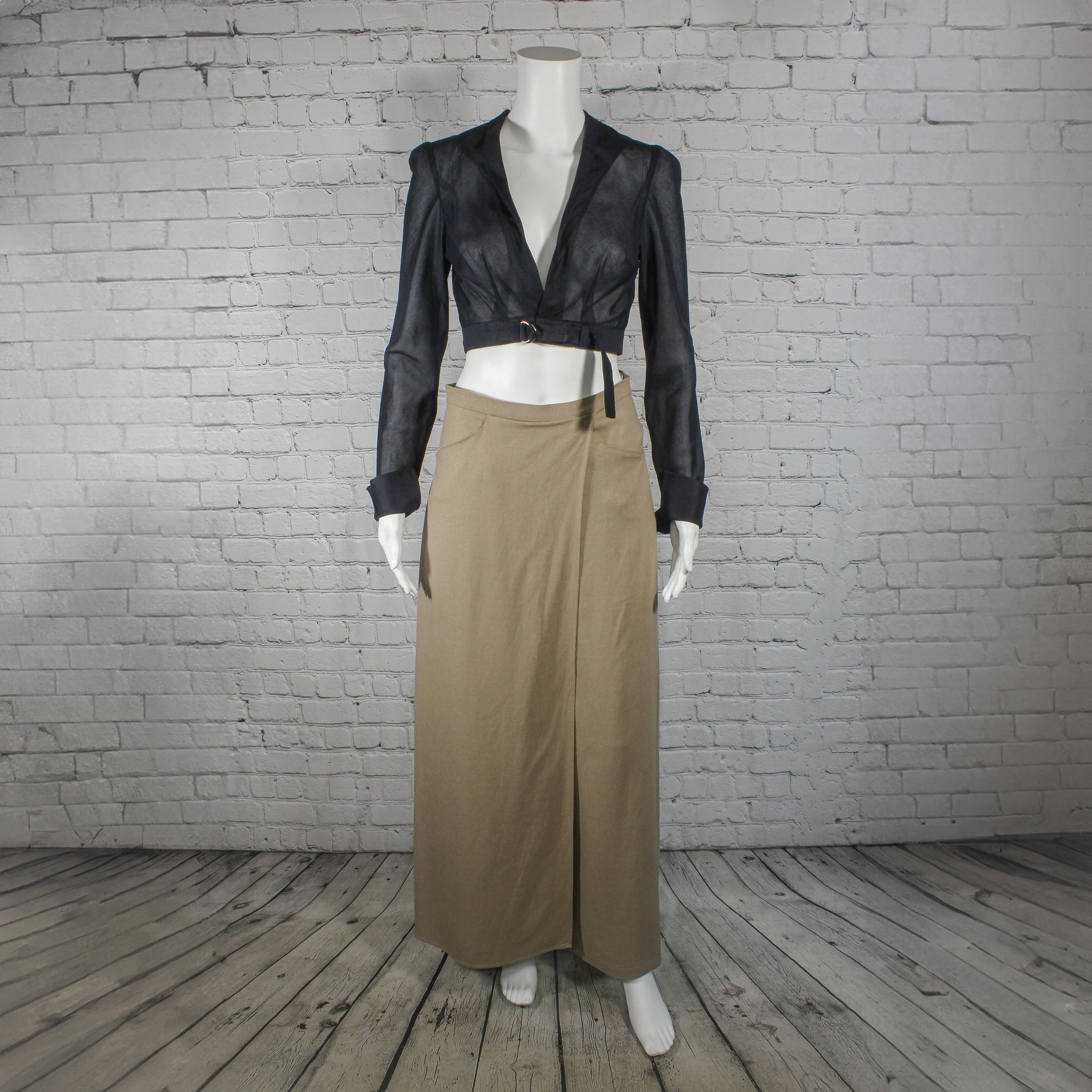 Empire Pants in Mocha Linen by Kim Schalk