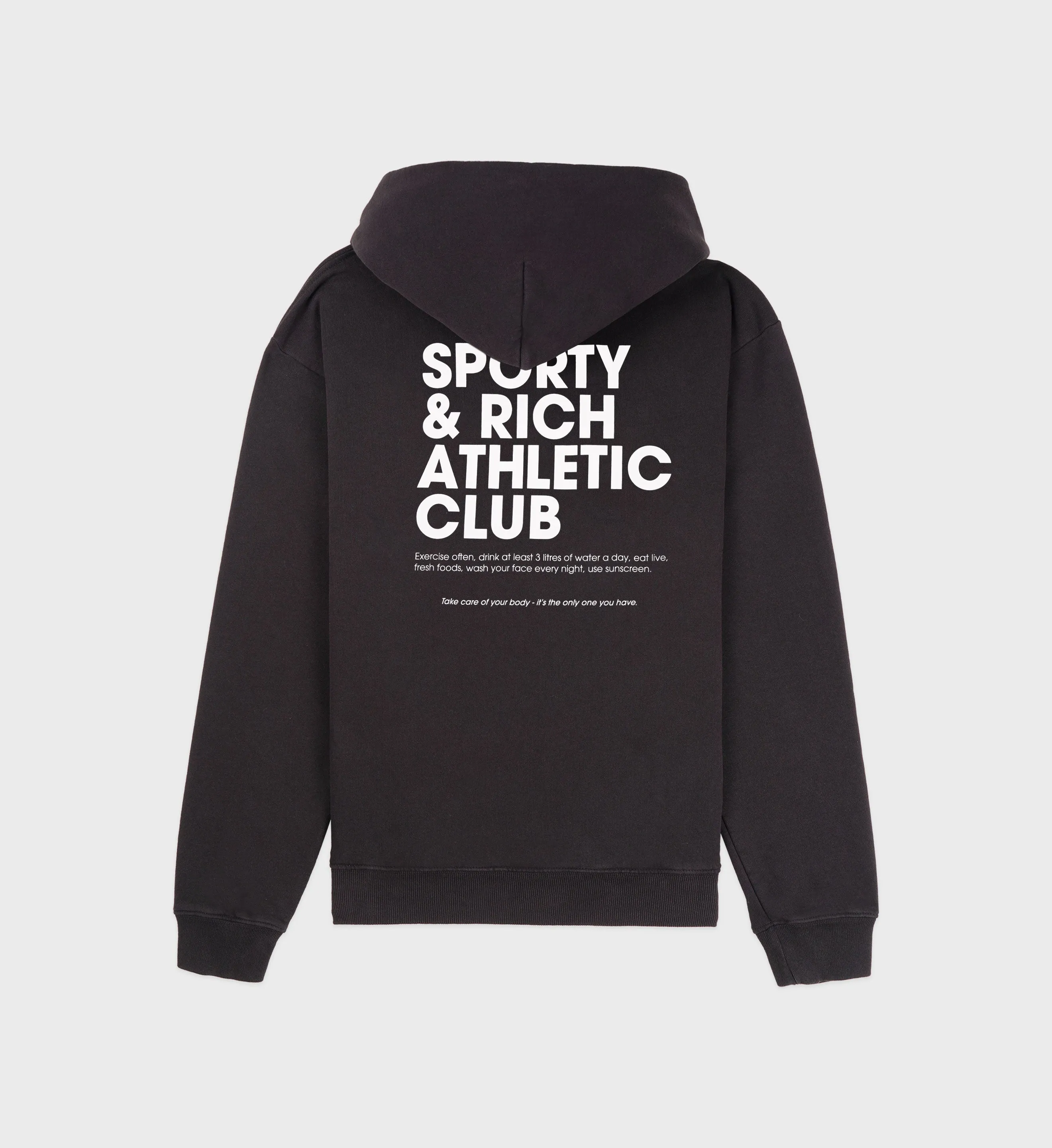 Exercise Often Hoodie - Faded Black/White