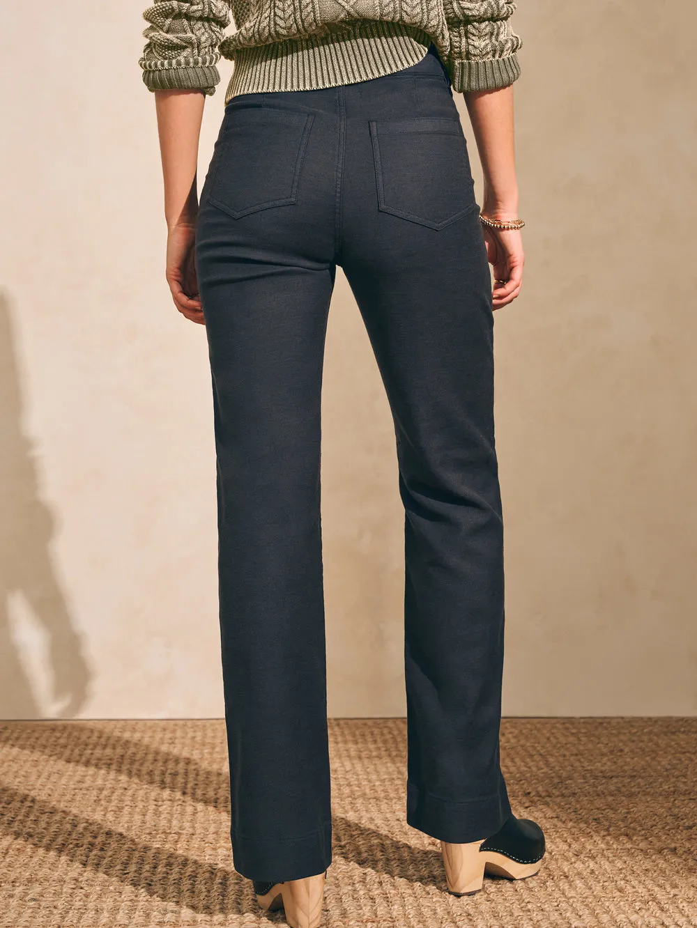 Faherty Stretch Terry Wide Leg Pant