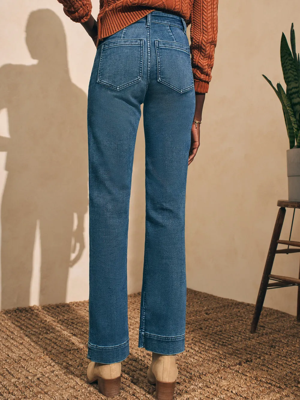 Faherty Stretch Terry Wide Leg Pant