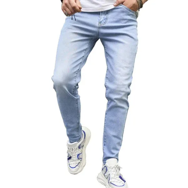 Fashion Distressed Tight Cotton Jeans