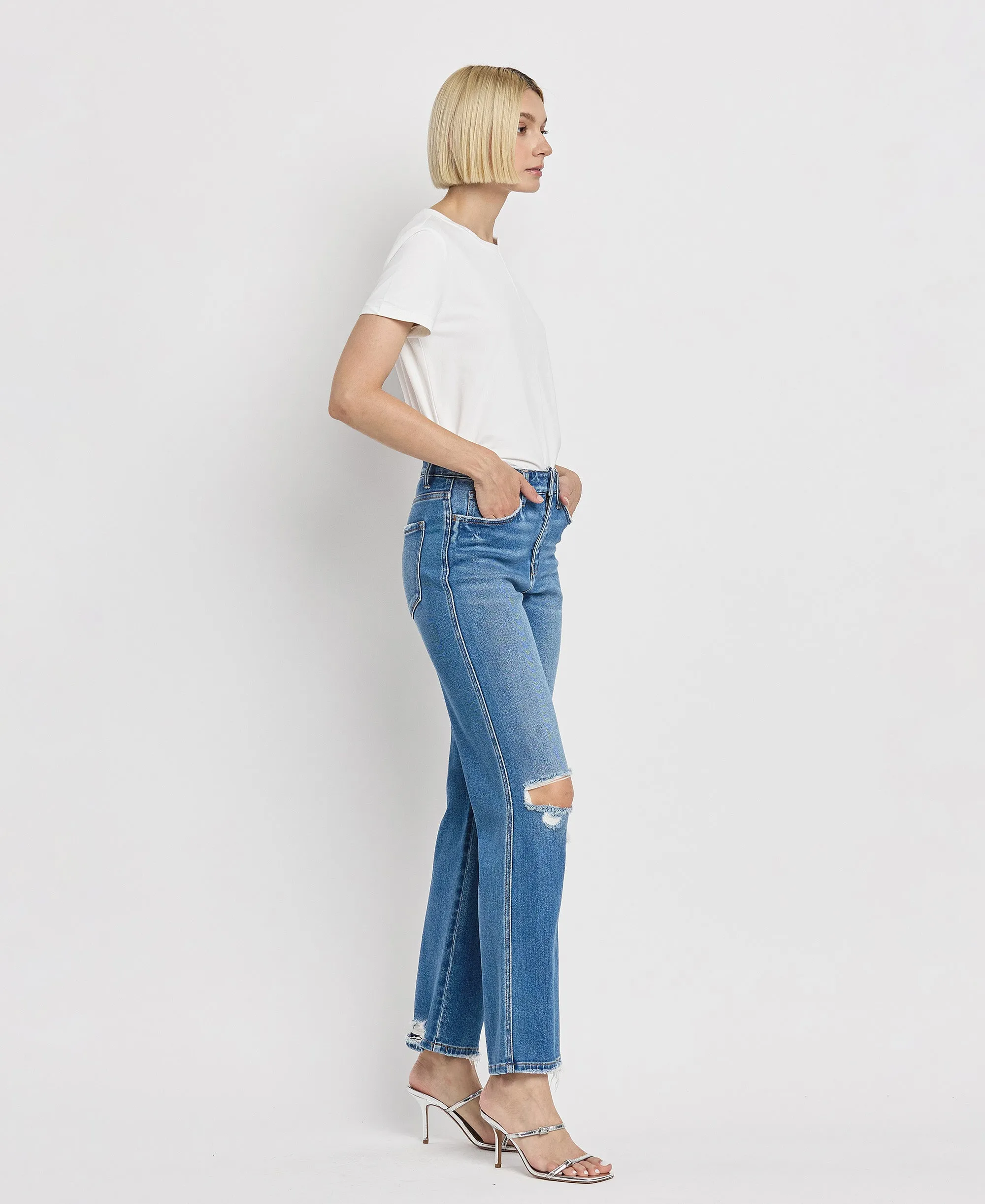 Gladden - High Rise Slim Wide Leg Jeans