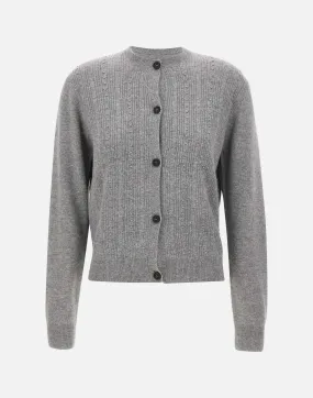 Grey Wool, Silk and Cashmere Cardigan