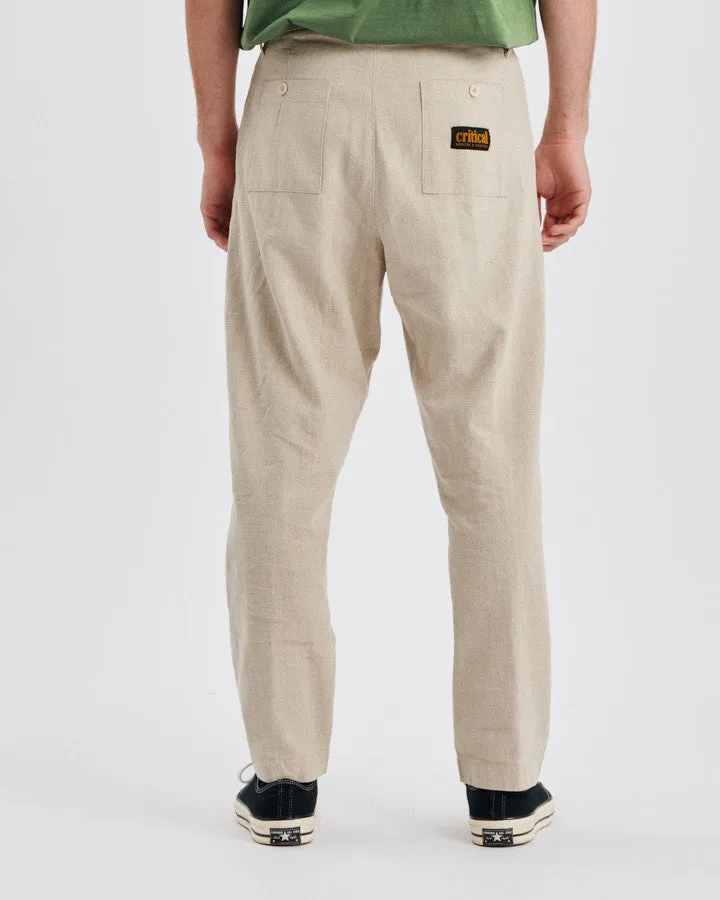 Harro Pleat Linen Pant - Tan