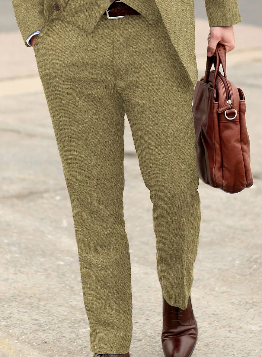 Italian Prato Tan Linen Pants