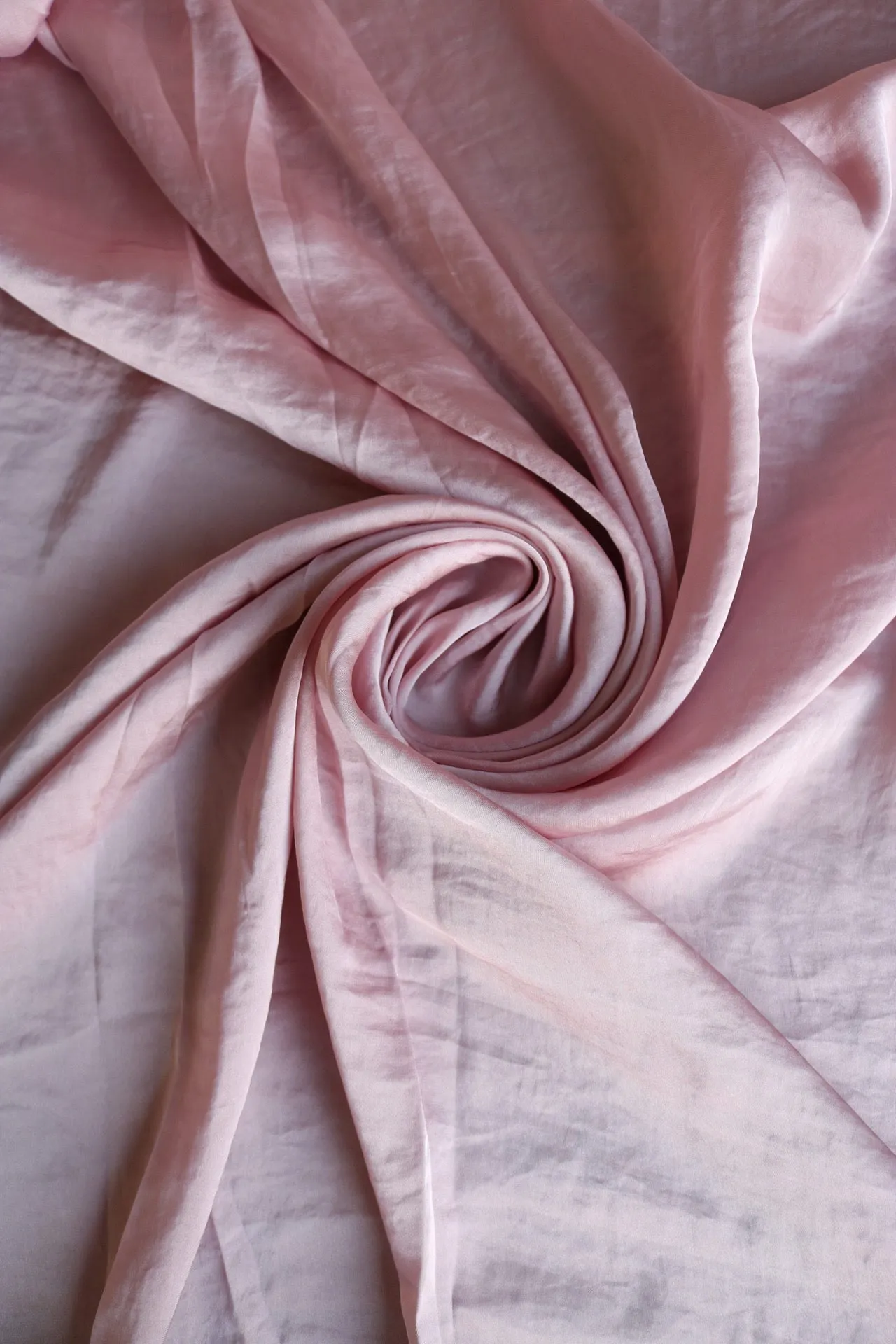 Light Pink Satin Washed