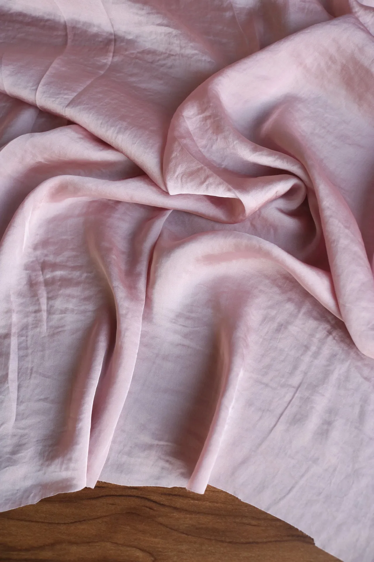 Light Pink Satin Washed