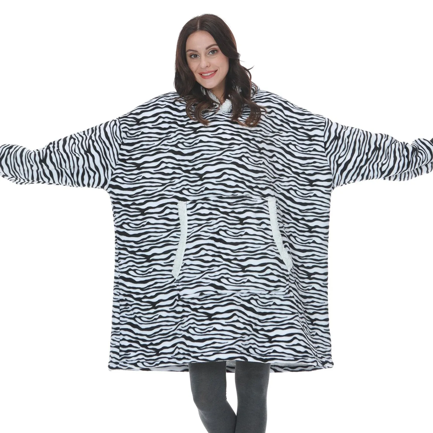 Oversized Hoodie Sweatshirt Women Tie Dye Hoodies Fleece Giant Wearable Blanket