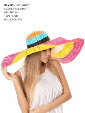 Oversized Wide Brim Hat-Multi