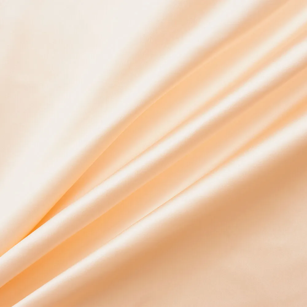 Pastel Peach Stretch Satin