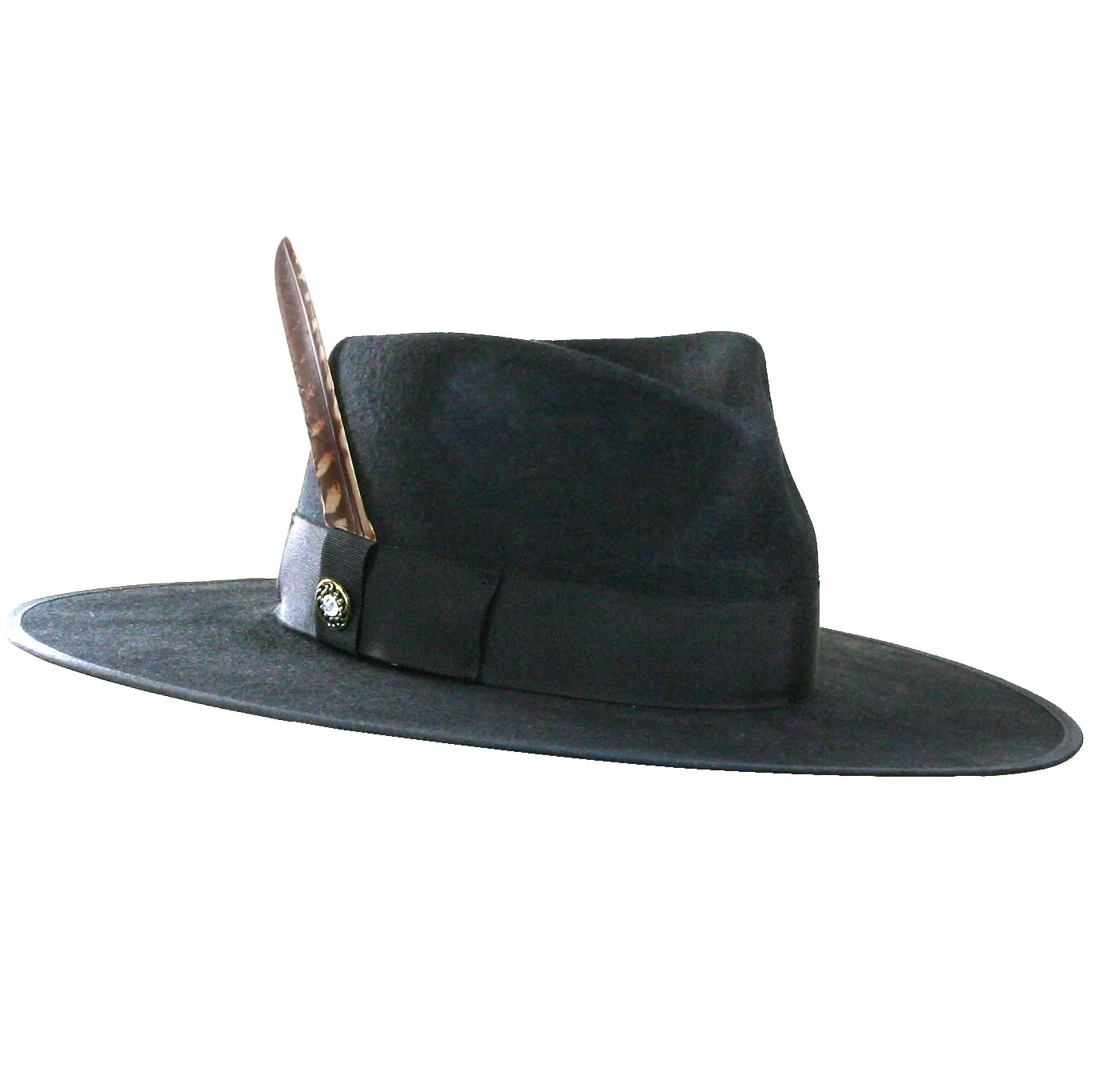 Pierce Wide Brim Wool Fedora by 9th Street Hats