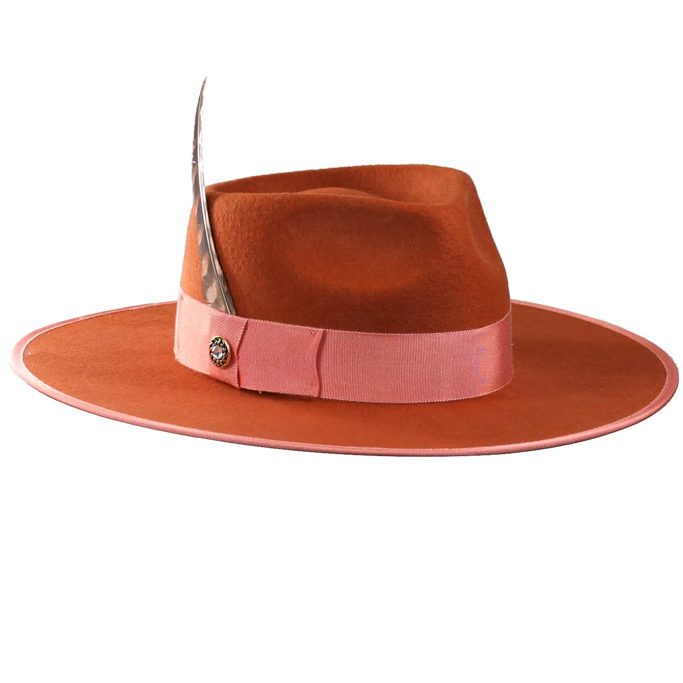 Pierce Wide Brim Wool Fedora by 9th Street Hats