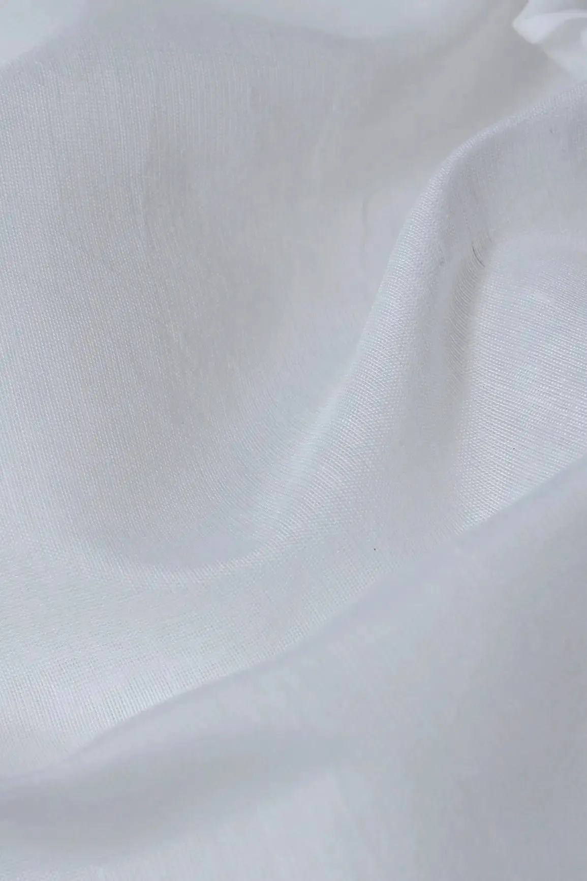 Plain White Polyester Chanderi Silk Fabric