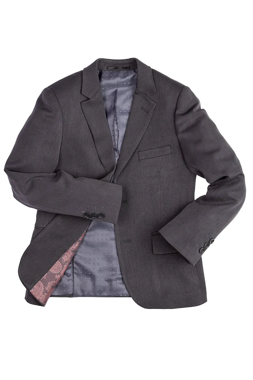 "Liam" Kids Charcoal Suit (5-Piece Set)