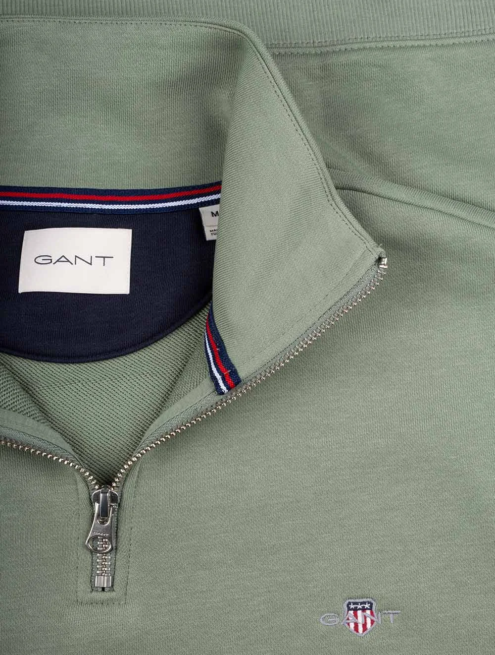 Regular Fit Shield Half Zip Sweat Dry Green