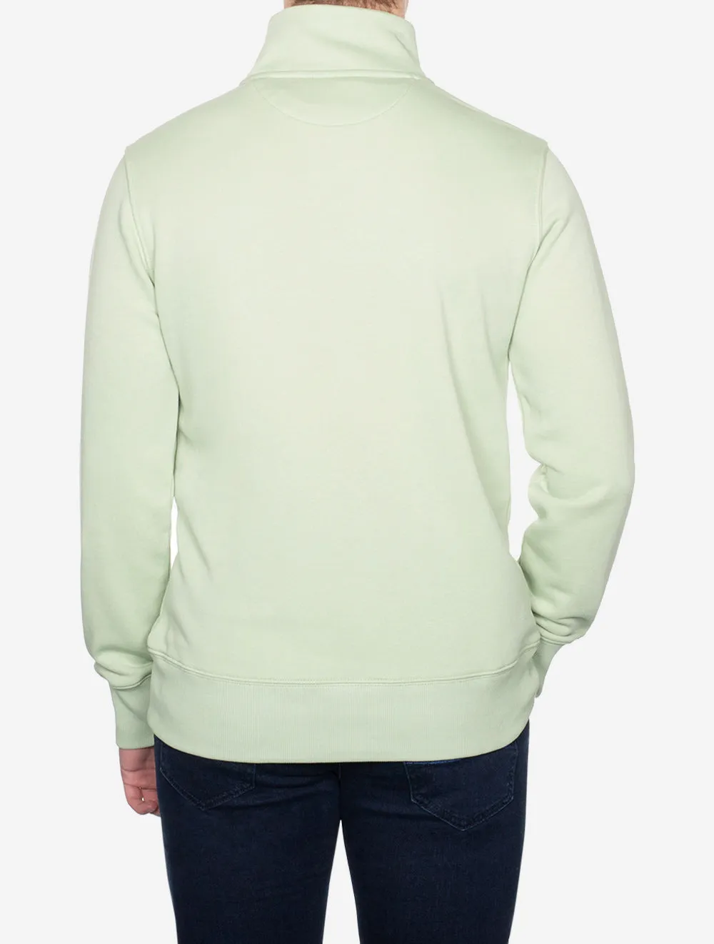 Regular Fit Shield Half Zip Sweat Milky Matcha