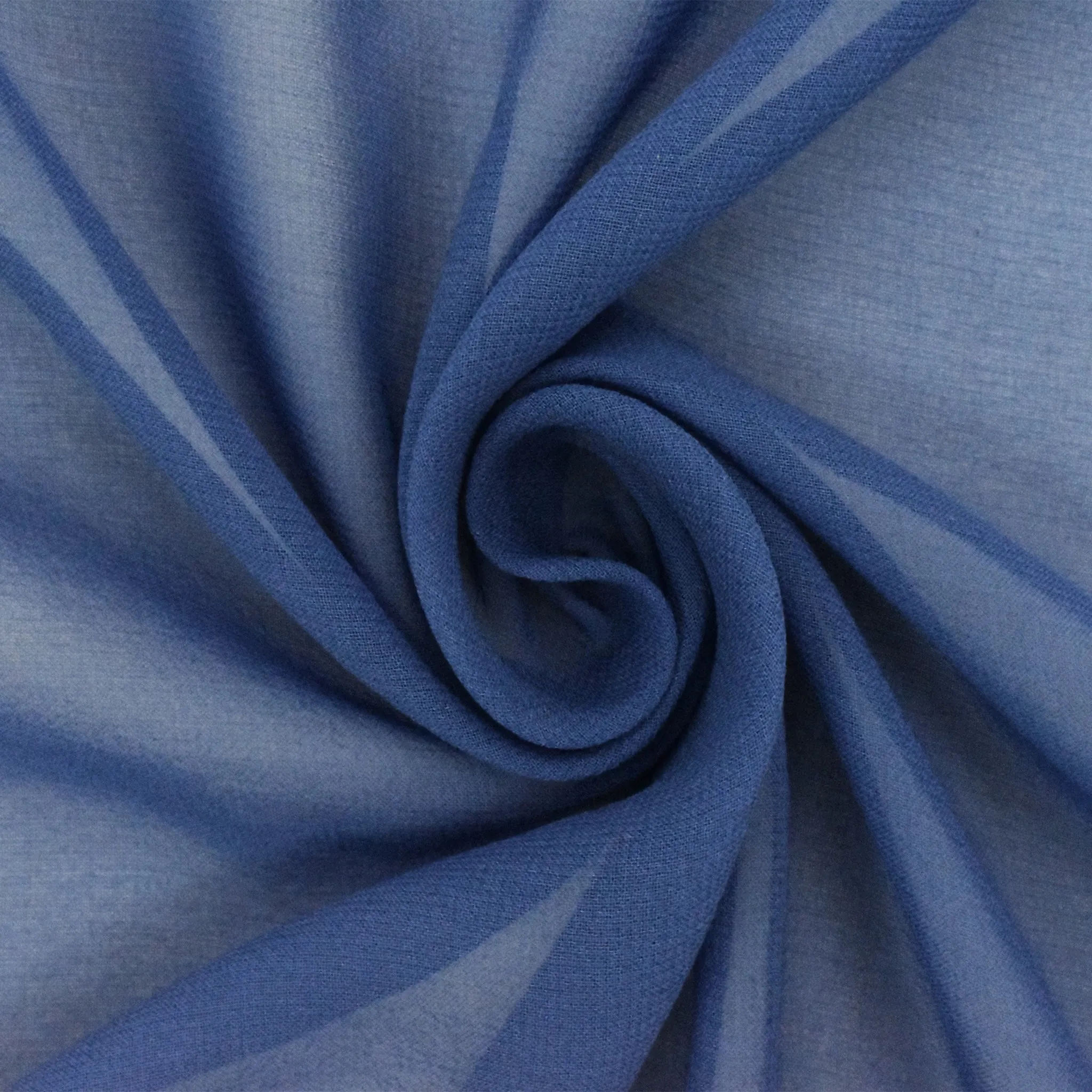 River Blue Silk Chiffon Fabric