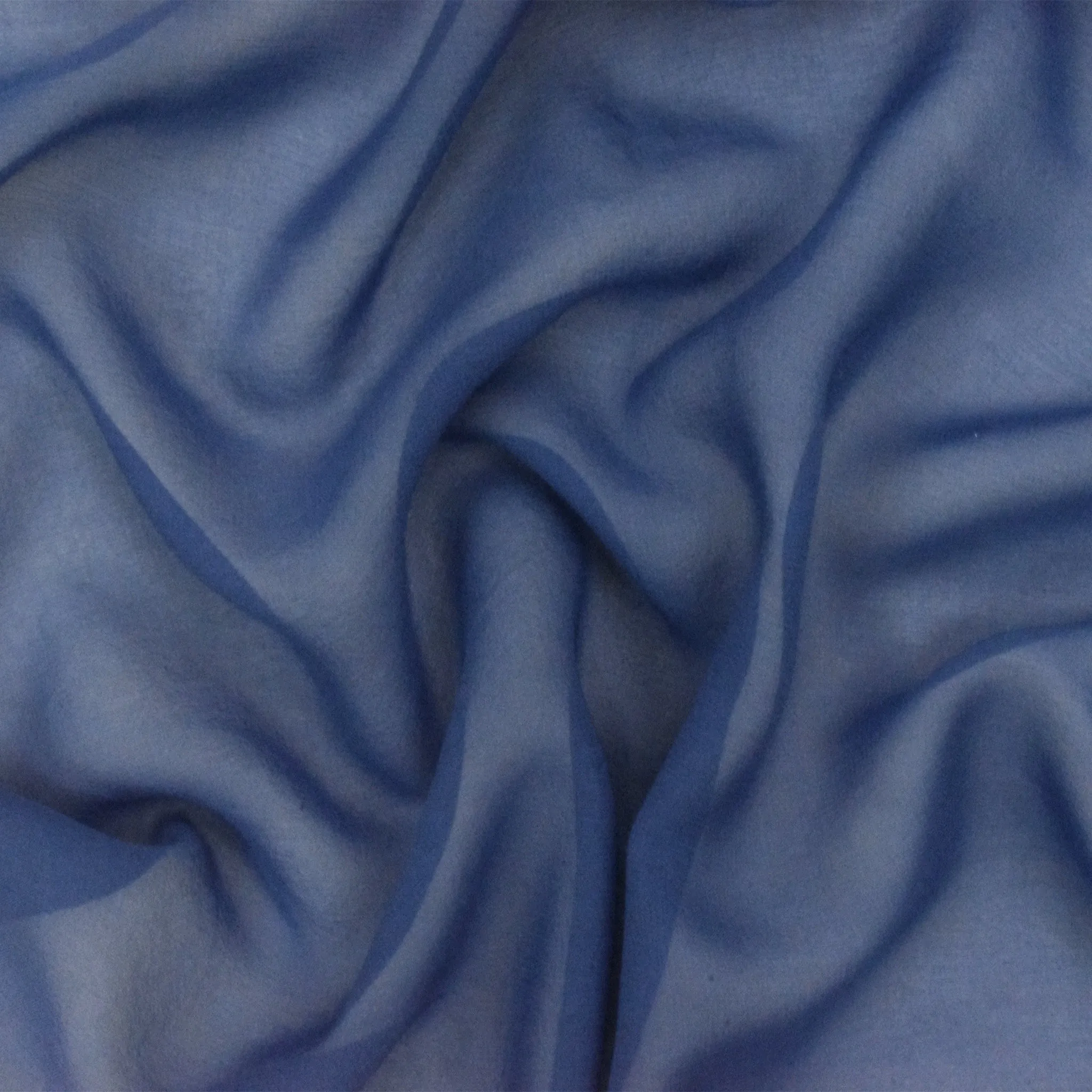 River Blue Silk Chiffon Fabric