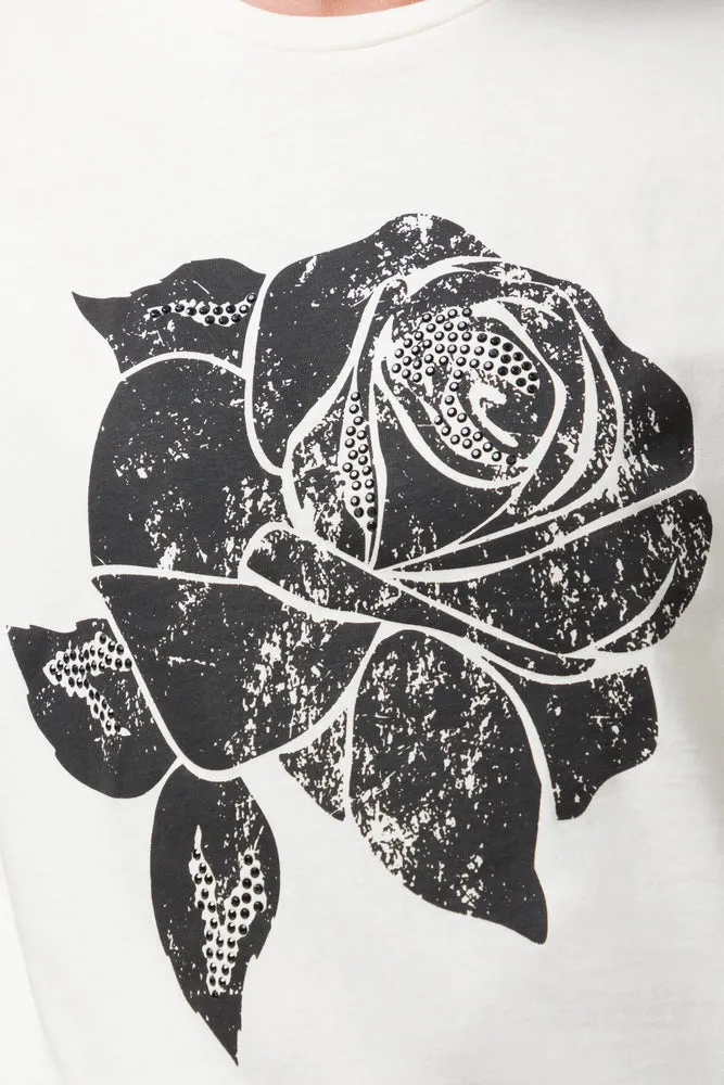 Rose Short Sleeve T-Shirt Natural