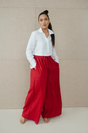 Sofa Killer red linen trousers Doha