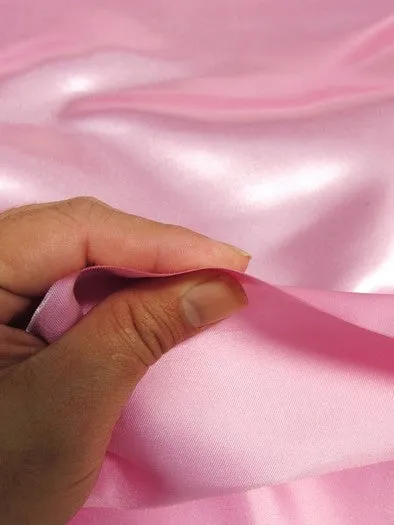 Solid Shiny Bridal Satin Fabric / Dusty Rose / Sold By The Yard