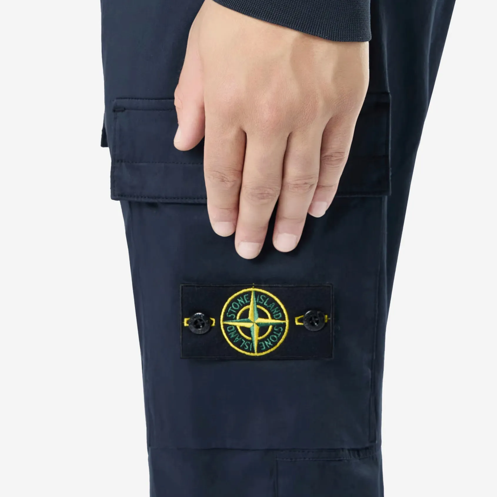 Stone Island Stretch Cotton Wool Satin Cargo Pants