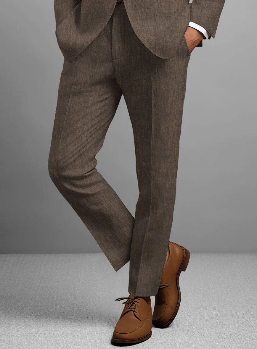 Stylbiella Spring Brown Linen Pants