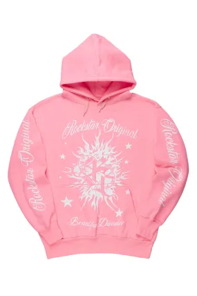 Tionnie Pink Oversized Hoodie