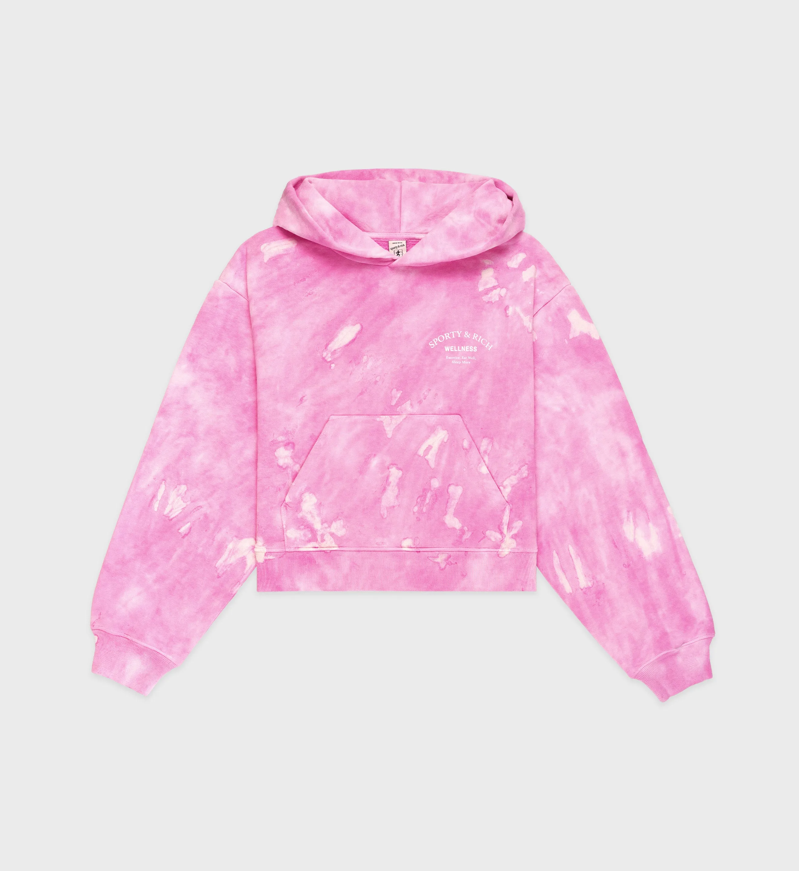 Wellness Studio Cropped Hoodie - Taffy Tie & Dye