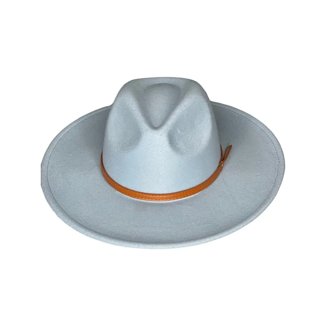 Wide Belted Brim Fedora